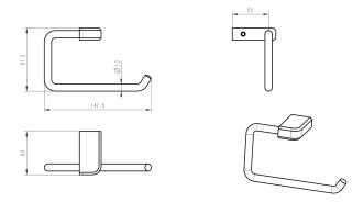 Держатель для туалетной бумаги Wonzon & Woghand WW-V3801-CR хром